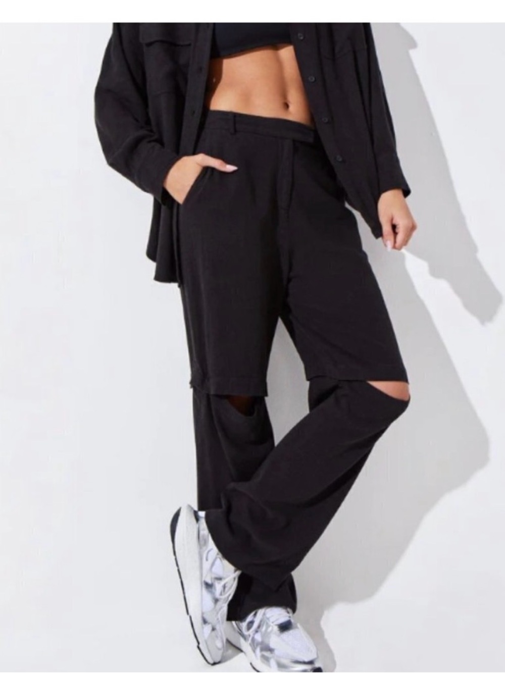 Noli Black Linen Pants